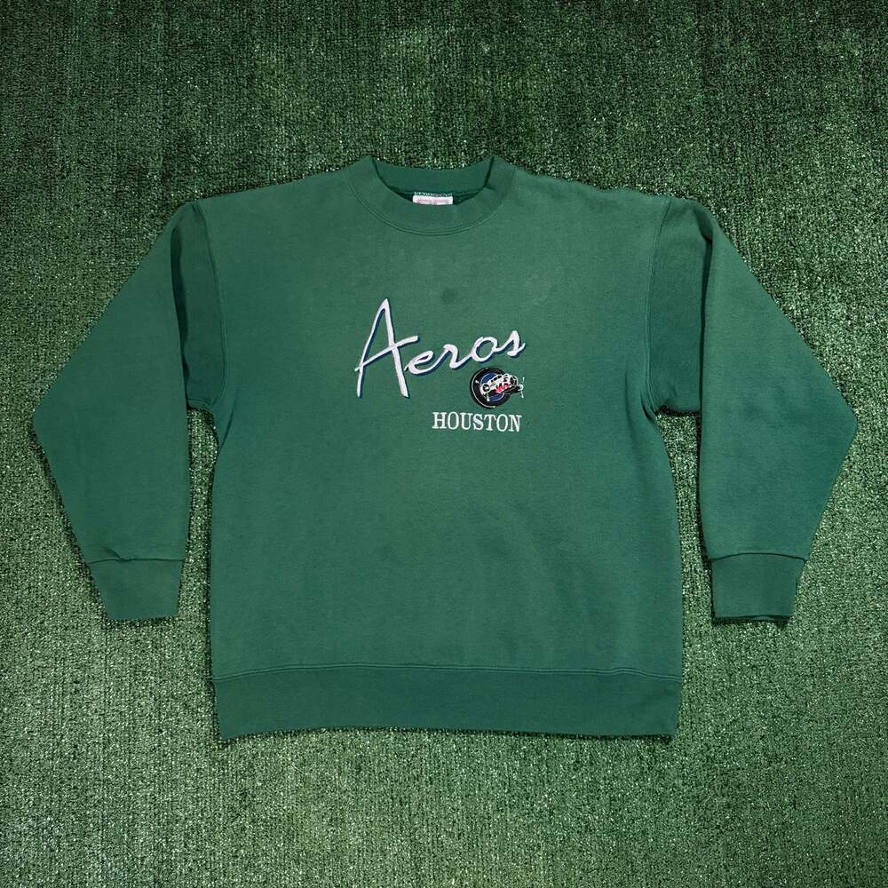 Vintage 1990s Houston Aeros Hockey Crewneck Sweatshirt NHL Large